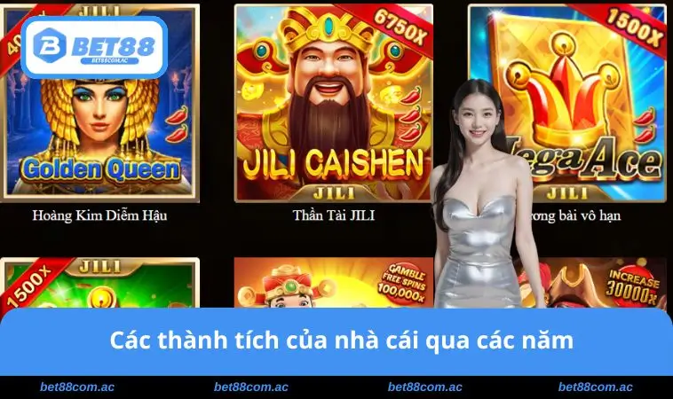 Các thành tích của nhà cái qua các năm