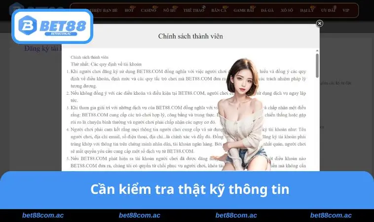 Cần kiểm tra thật kỹ thông tin