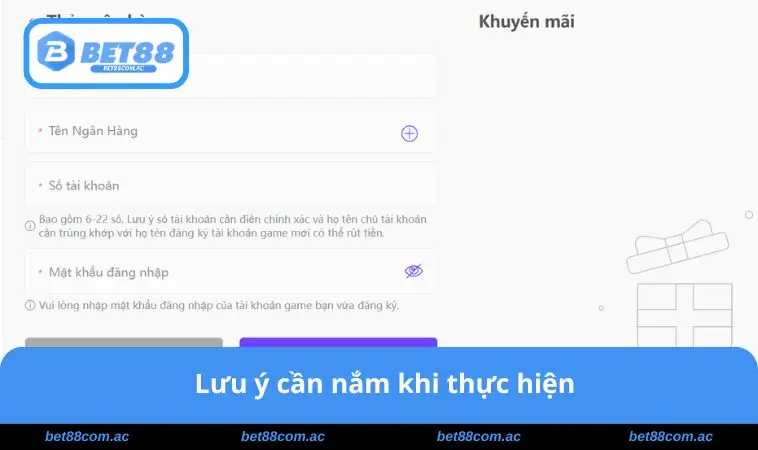 Rút Tiền BET88 3 Lưu ý cần nắm khi thực hiện