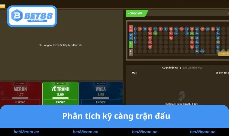 Phân tích kỹ càng trận đấu